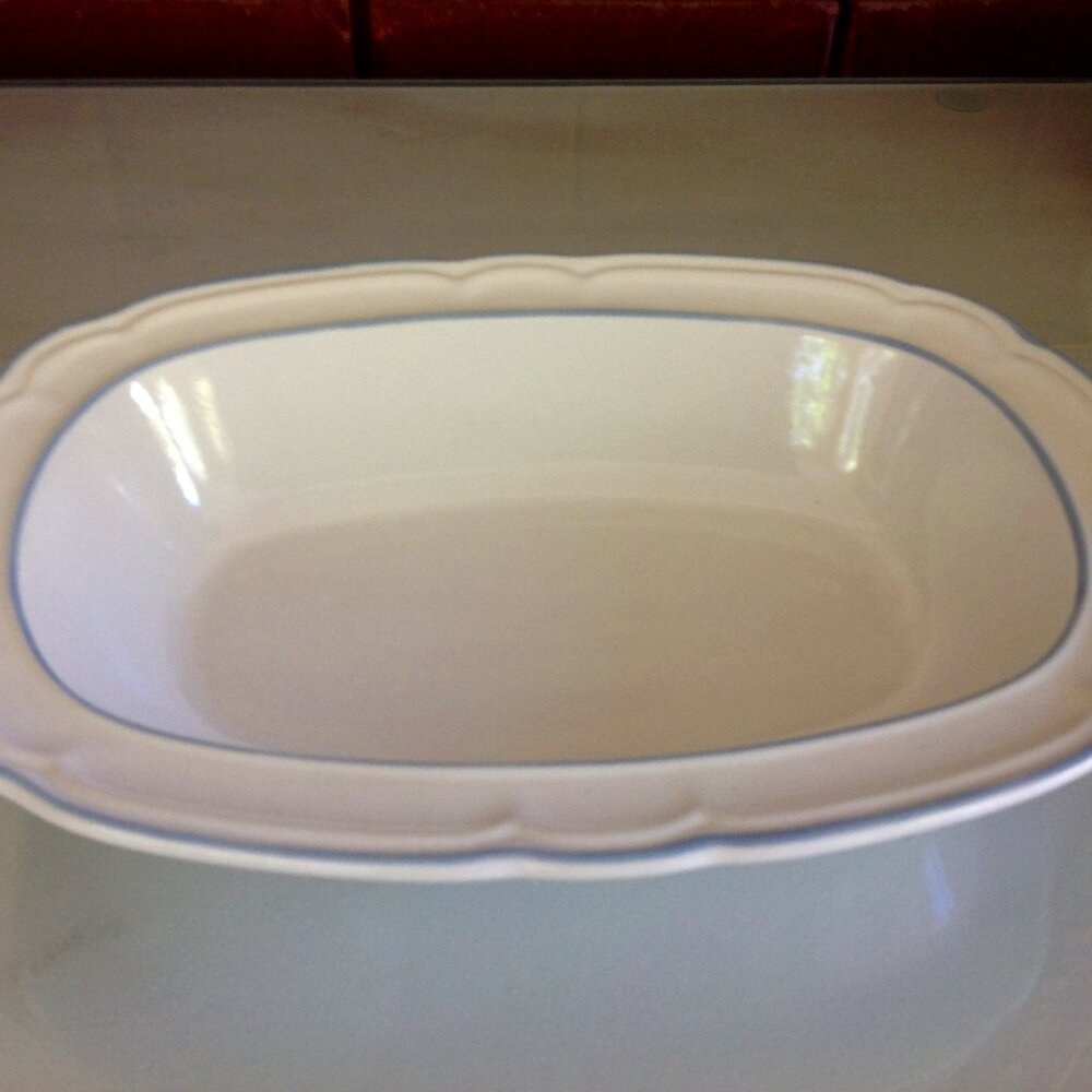 Vintage Floral Expressions Stoneware Oval Bowl